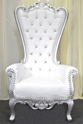 IMG 7816 1737079092 Throne Chair White/Silver