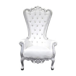 Throne Chair White/Silver